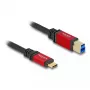 Καλώδιο DeLOCK USB USB Type-C σε USB Type-B 2m 5Gbps κόκκινο μέταλλο