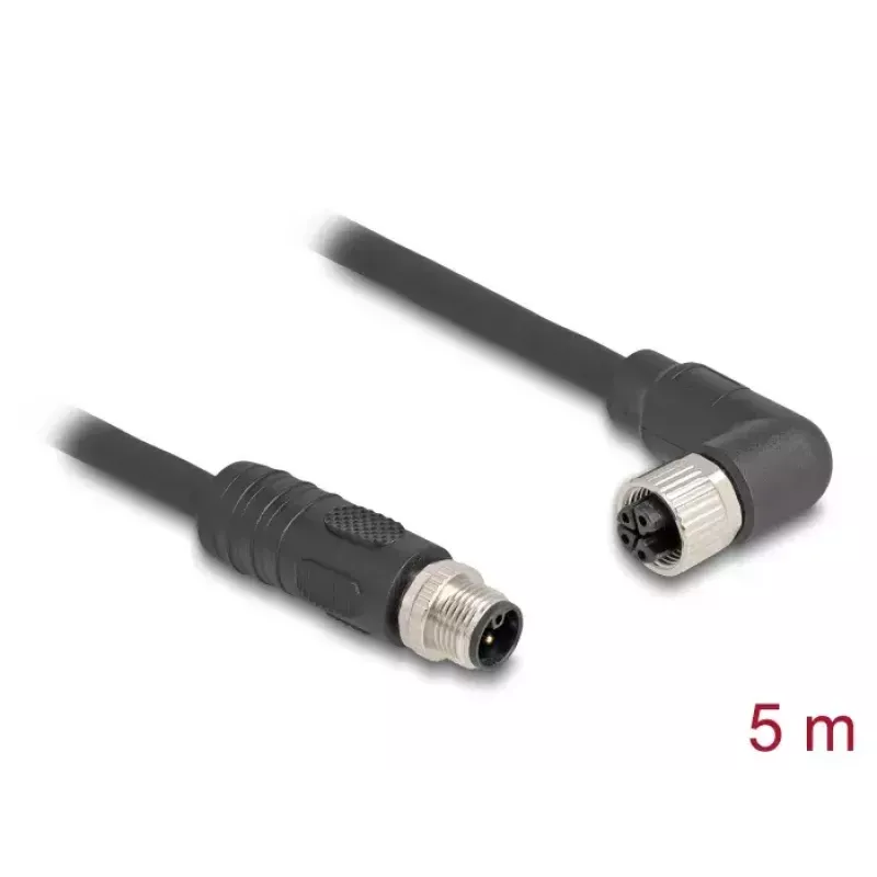 DeLOCK Καλώδιο αισθητήρα/ενεργοποιητή 80527 5 m RST M12 μαύρο