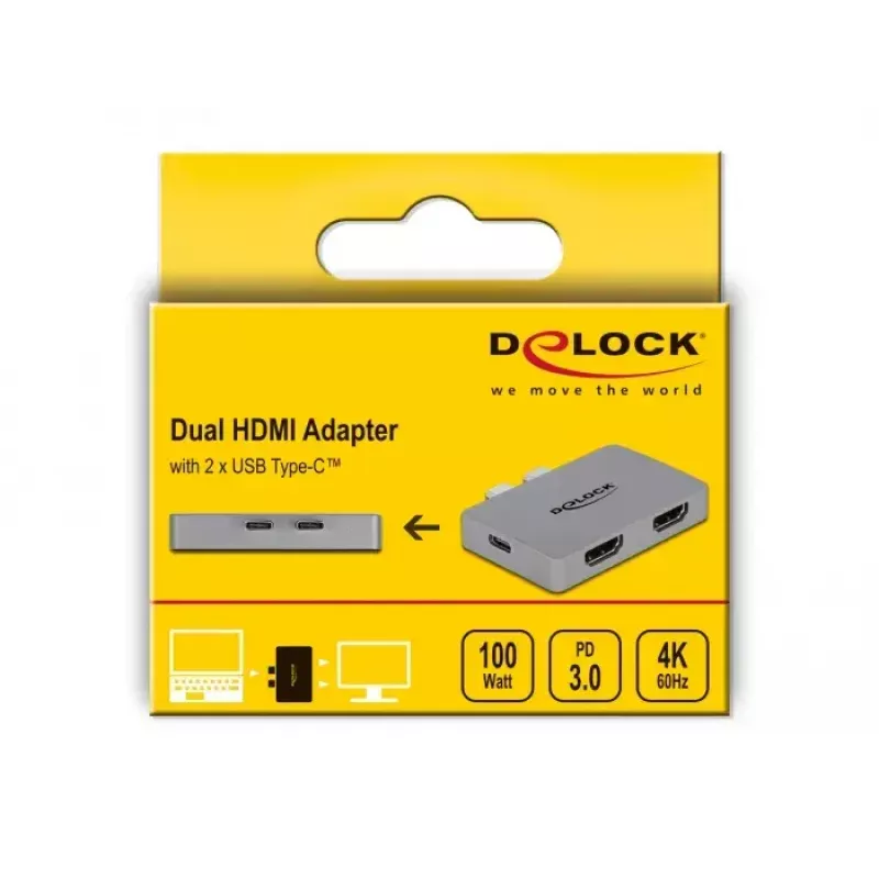 Προσαρμογέας Dual-HDMI DeLOCK 64123 για MacBook