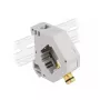 Keystone module DELOCK 87162 — ακροδέκτης σε ακροδέκτη, γκρι/λευκό, 60,1 × 59,4 × 21,6 mm