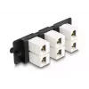 DeLOCK 66996 πάνελ προσαρμογέων Keystone, 6 θυρών, μαύρο