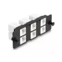 DeLOCK 66996 πάνελ προσαρμογέων Keystone, 6 θυρών, μαύρο