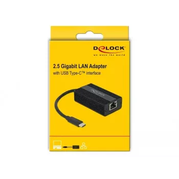 DeLOCK 65990 USB Type-C σε 2.5 Gigabit LAN Adapter, μαύρο