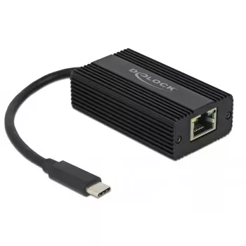 DeLOCK 65990 USB Type-C σε 2.5 Gigabit LAN Adapter, μαύρο