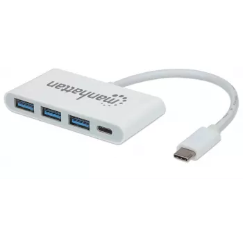 Manhattan USB-C Dock/Hub, θύρες (x4): USB-A (x3) και USB-C, 5 Gbit/s (USB 3.2 Gen1 γνωστό και ως USB 3.0), με Power Delivery (60W) στη θύρα USB-C (Σημείωση: Απαιτείται επιπλέον τροφοδοτικό USB-C και καλώδιο USB-C), καθολικό για όλες τις συσκευές, SuperSpeed USB, 3 χρόνια εγγύηση