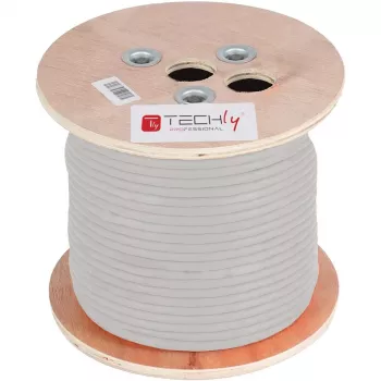 Techly ITP-C5F-305-RIS Καλώδιο δικτύου γκρι 305 m Cat5e F/UTP (FTP)