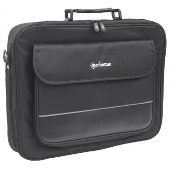 Τσάντα laptop Manhattan Empire 17,3 ίντσες, σχέδιο Clamshell, θήκη αξεσουάρ, ιμάντας ώμου (αφαιρούμενος), τσάντα notebook, μαύρο, τρία χρόνια εγγύηση