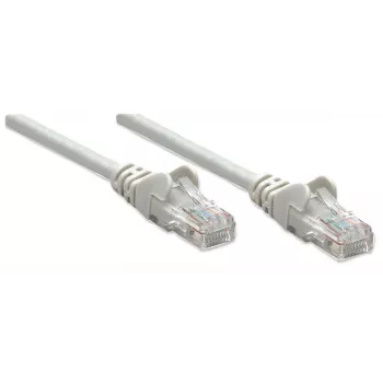 Καλώδιο δικτύου patch Intellinet, Cat6, 15 m, γκρι, CCA, U/UTP, PVC, RJ45, επιχρυσωμένες επαφές, προστασία γλωττίδας, προστατευτικό κάλυμμα, εφ' όρου ζωής εγγύηση