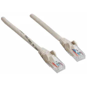 Καλώδιο δικτύου patch Intellinet, Cat6, 20 m, γκρι, CCA, U/UTP, PVC, RJ45, επιχρυσωμένες επαφές, προστασία γλωττίδας, προστατευτικό κάλυμμα, εφ' όρου ζωής εγγύηση