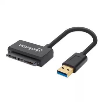 Καλώδιο αντάπτορας Manhattan USB-A σε SATA 2,5 ίντσες, 42 cm, αρσενικό σε αρσενικό, 5 Gbit/s (USB 3.2 Gen1, γνωστό και ως USB 3.0), υποστηρίζει 48-bit LBA, SuperSpeed USB, τρία χρόνια εγγύηση