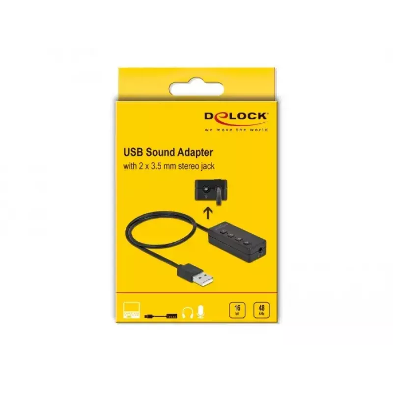 Αντάπτορας ακουστικών USB και μικροφώνου DeLOCK 66731