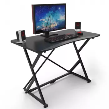 Techly Gaming Desk για PC με λοξή εργονομική άκρη μαύρο