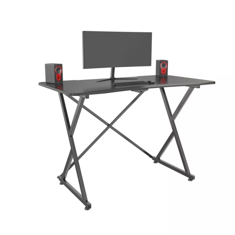 Techly Gaming Desk για PC με λοξή εργονομική άκρη μαύρο