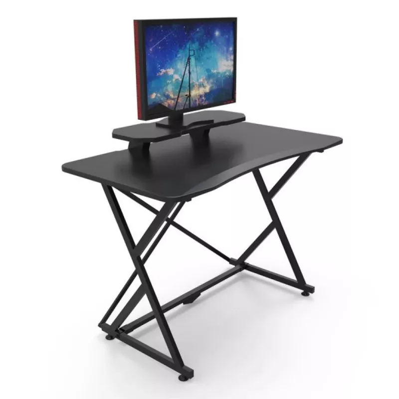 Techly Gaming Desk για PC με λοξή εργονομική άκρη μαύρο