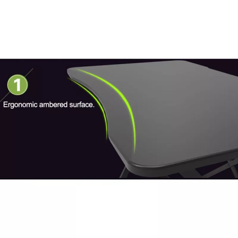 Techly Gaming Desk για PC με λοξή εργονομική άκρη μαύρο