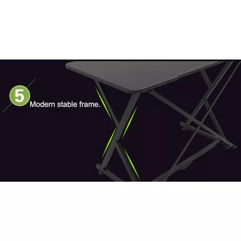 Techly Gaming Desk για PC με λοξή εργονομική άκρη μαύρο