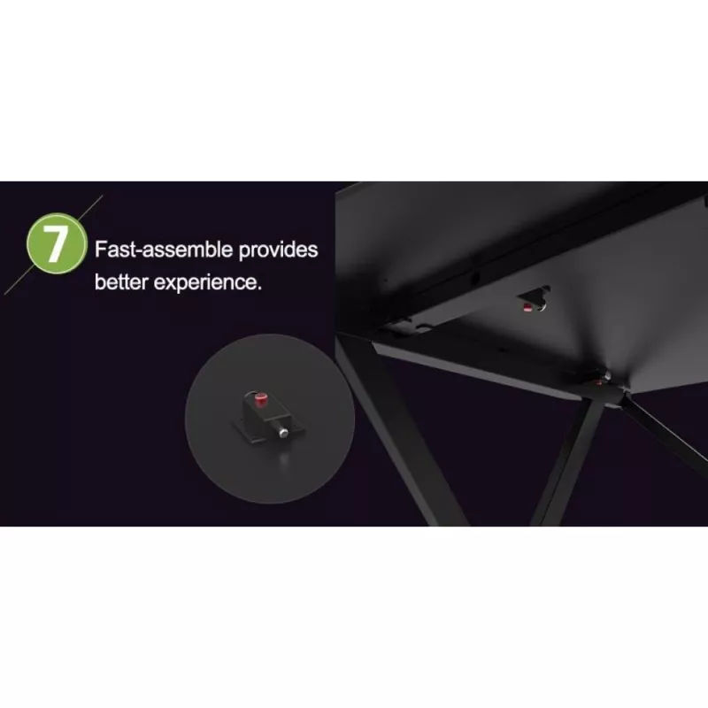 Techly Gaming Desk για PC με λοξή εργονομική άκρη μαύρο
