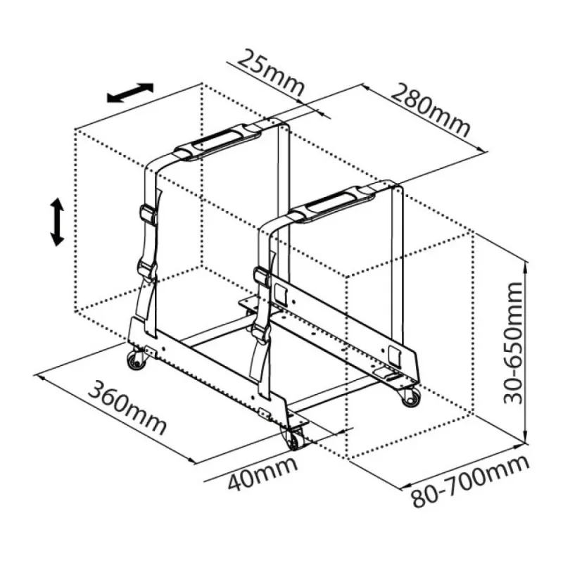 Techly ICA-CS 61 βάση CPU για γραφείο μαύρη