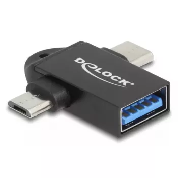 Αντάπτορας καλωδίου DeLOCK 60739 USB Type-A USB Type-C USB Micro-B μαύρο