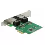 Κάρτα DeLOCK 89999 PCI Express x1 Dual Gigabit LAN, 2x RJ45, RTL8111