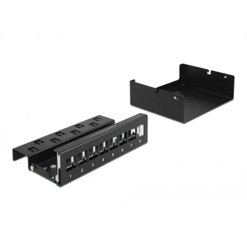 Keystone patch panel DeLOCK 43413 8 port μαύρο