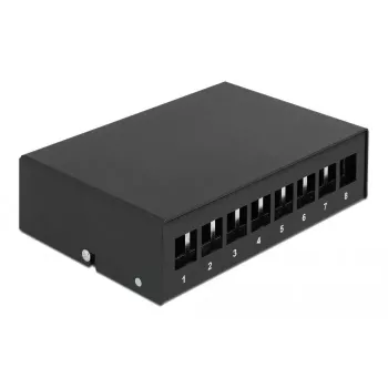 Keystone patch panel DeLOCK 43413 8 port μαύρο