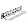 Patchpanel DeLOCK 66874 1U μαύρο μέταλλο χωρητικότητα rack 1U