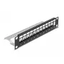 Patchpanel DeLOCK 66874 1U μαύρο μέταλλο χωρητικότητα rack 1U