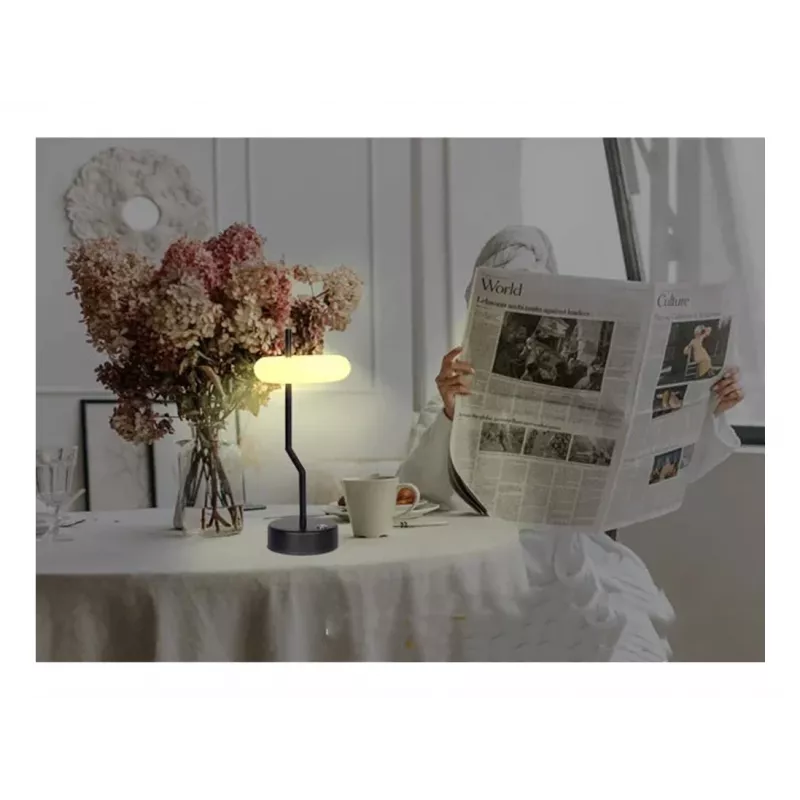Techly I-LAMP-TABLE2 Επιτραπέζιο φωτιστικό μη αντικαταστάσιμος λαμπτήρας 2 W LED μαύρο, λευκό
