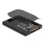 Θήκη SSD DeLOCK 63379 μαύρο M.2 υποστήριξη 1 μονάδας