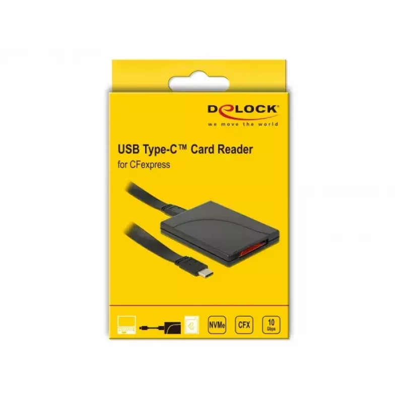 Αναγνώστης καρτών DeLOCK 91749 USB 3.1 Gen 2 Type C Μαύρο