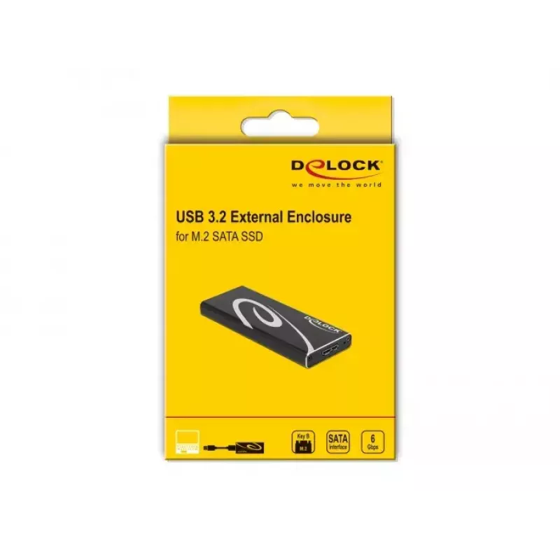 Θήκη SSD DeLOCK 42007 μαύρη M.2