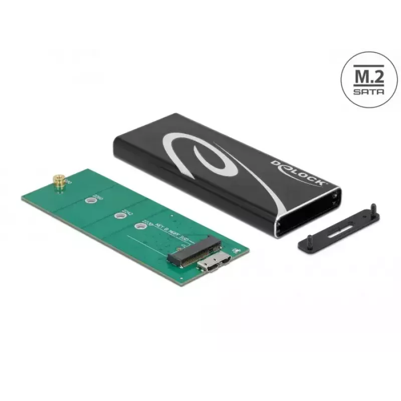 Θήκη SSD DeLOCK 42007 μαύρη M.2