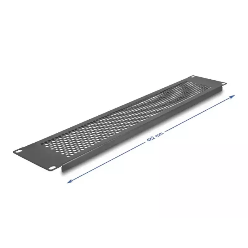 DeLOCK 67036 τυφλό πάνελ 19" με στρογγυλές οπές, 2U, μαύρο