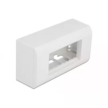Αξεσουάρ patch panel DELOCK 81333 — λευκό στήριγμα πολυανθρακικού, 152×50×82 mm