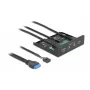 Πρόσοψη DeLOCK 3,5 ιντσών USB 3.2 Gen 1 2 x USB Type-A HD-Audio