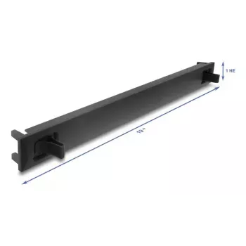 Τυφλό κάλυμμα rack DELOCK 67208, ABS πλαστικό, μαύρο, 1U