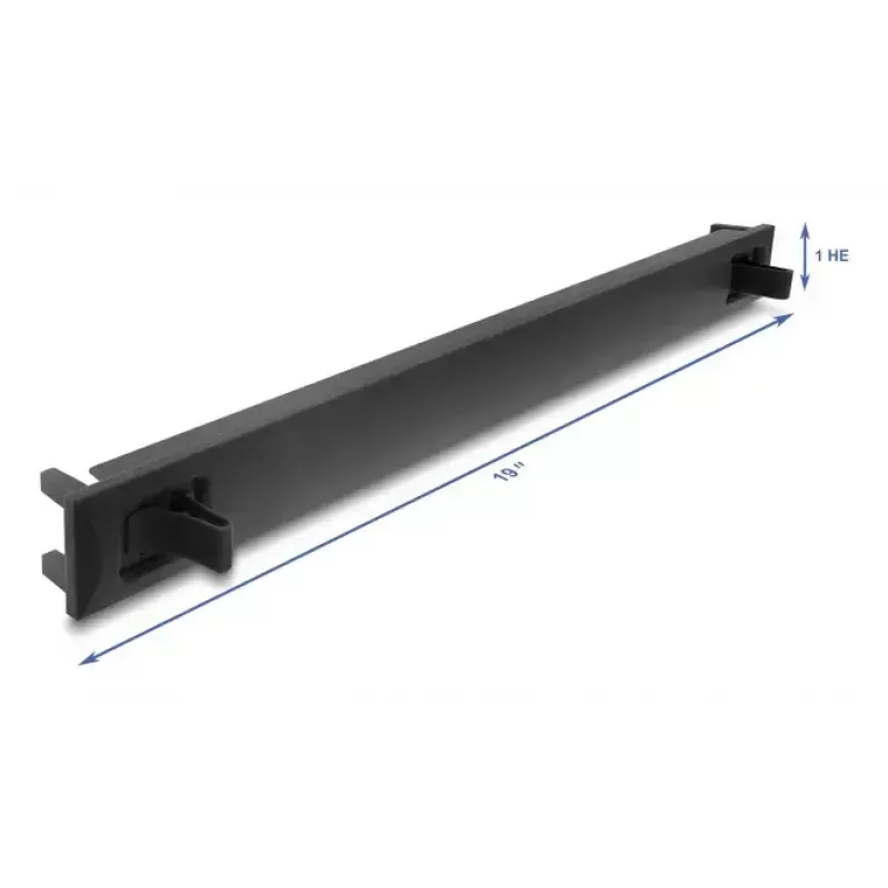Τυφλό κάλυμμα rack DELOCK 67208, ABS πλαστικό, μαύρο, 1U