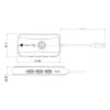 Techly IDATA USBC-HUB5WL AV-Extender Πομπός & δέκτης AV μαύρο