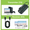 Techly IDATA USBC-HUB5WL AV-Extender Πομπός & δέκτης AV μαύρο