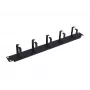 Equip Panel διαχείρισης καλωδίων 19 inch 1HE με 5 μεταλλικούς βραχίονες, μαύρο
