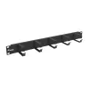 Equip Panel διαχείρισης καλωδίων 19 inch 1HE με 5 μεταλλικούς βραχίονες, μαύρο
