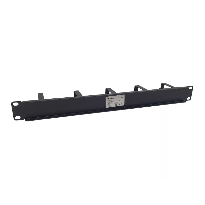 Equip Panel διαχείρισης καλωδίων 19 inch 1HE με 5 μεταλλικούς βραχίονες, μαύρο