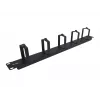 Equip Panel διαχείρισης καλωδίων 19 inch 1HE με 5 μεταλλικούς βραχίονες, μαύρο