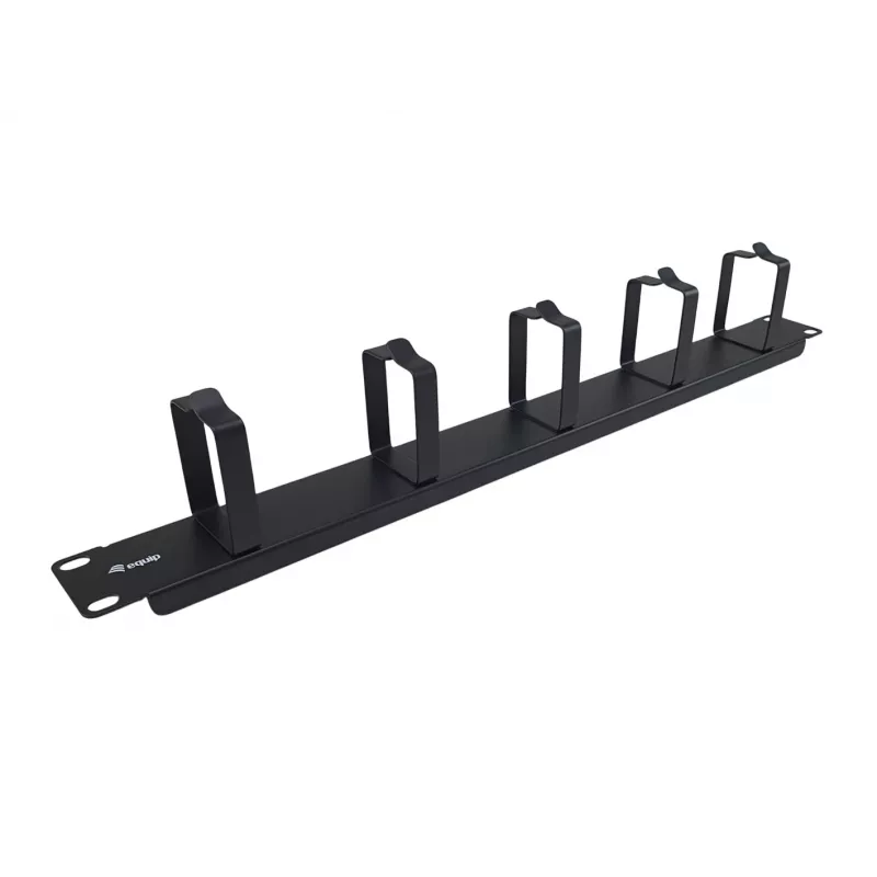 Equip Panel διαχείρισης καλωδίων 19 inch 1HE με 5 μεταλλικούς βραχίονες, μαύρο