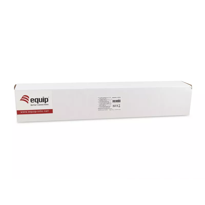 Equip Panel διαχείρισης καλωδίων 19 inch 1HE με 5 μεταλλικούς βραχίονες, μαύρο