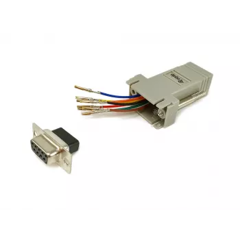Προσαρμογέας Equip DB9 σε RJ45 θηλυκό σειριακό γκρι 72x33x16mm