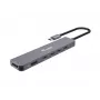 Πολυλειτουργικός προσαρμογέας Equip USB-C 6 σε 1, HDMI 4K/30Hz, USB-C x4, USB-A x1, 5Gbps, 100W USB PD