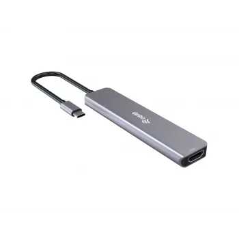 Πολυλειτουργικός προσαρμογέας Equip USB-C 6 σε 1, HDMI 4K/30Hz, USB-C x4, USB-A x1, 5Gbps, 100W USB PD