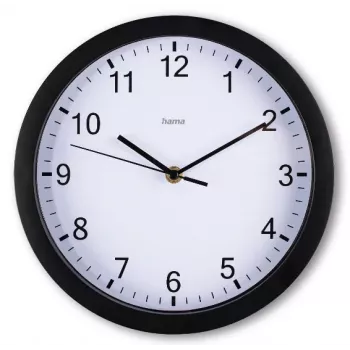 Hama Elba Ρολόι quartz στρογγυλό μαύρο, λευκό